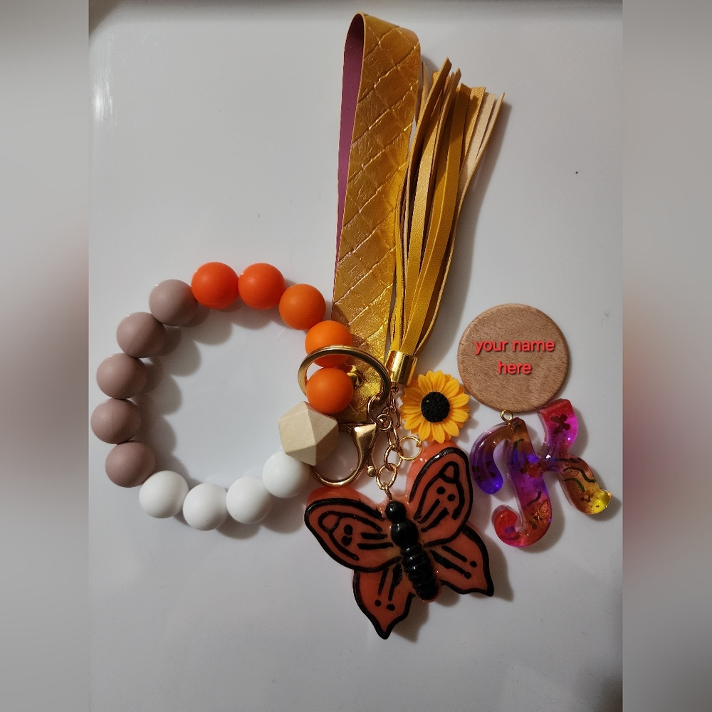 Personalized butterfly keychain K